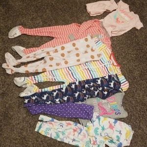 Bundle of 7 24 month pjs.